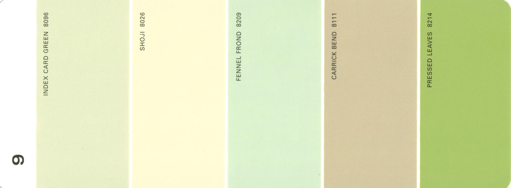 Martha Stewart Paint 5-Color Palette Card #09 Martha Stewart Paint 5-Color Palette Card #09
