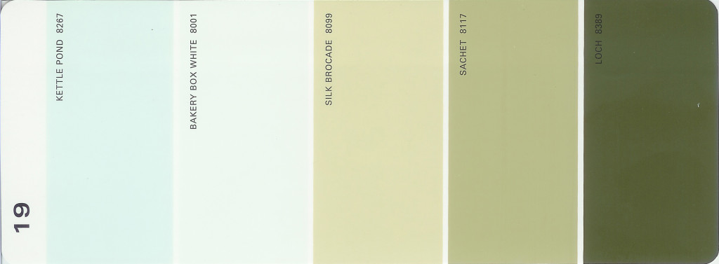 Martha Stewart Paint 5-Color Palette Card #19 Martha Stewart Paint 5-Color Palette Card #19
