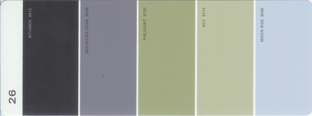 Martha Stewart Paint 5-Color Palette Card #26 Martha Stewart Paint 5-Color Palette Card #26