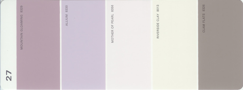 Martha Stewart Paint 5-Color Palette Card #27 Martha Stewart Paint 5-Color Palette Card #27