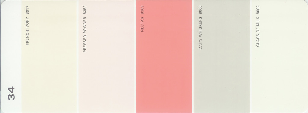 Martha Stewart Paint 5-Color Palette Card #34 Martha Stewart Paint 5-Color Palette Card #34