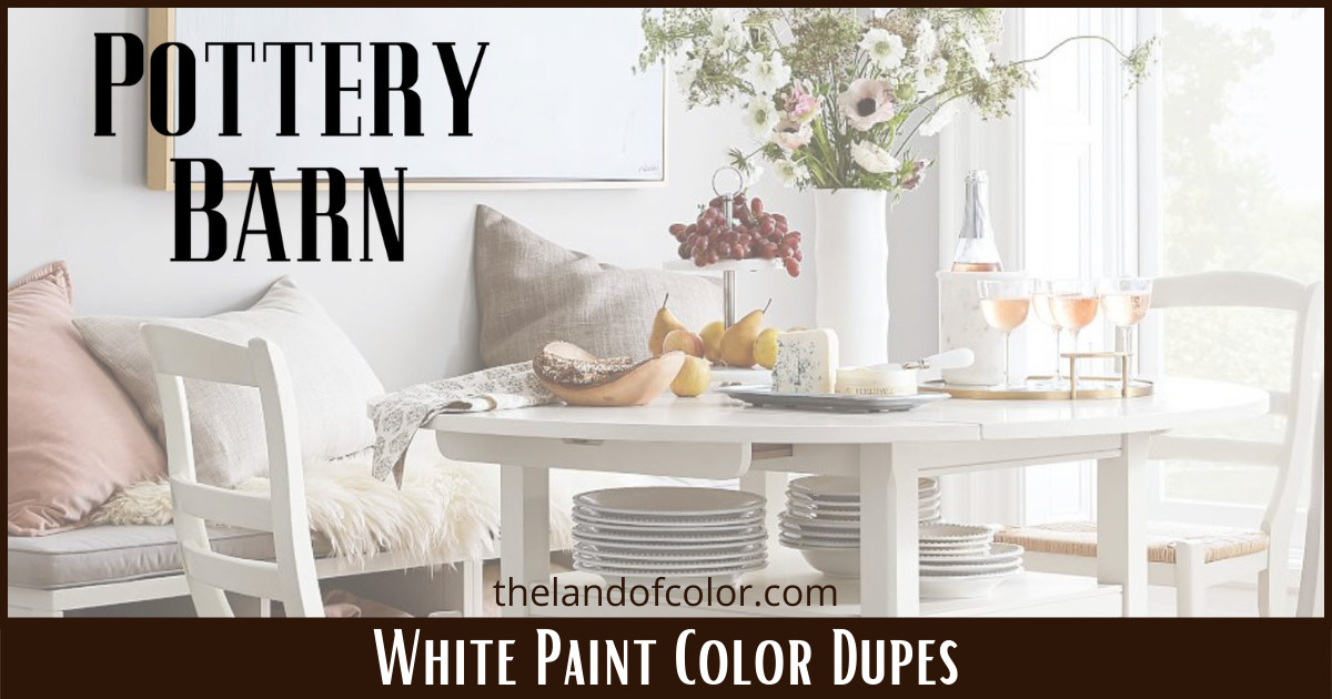 Pottery Barn White Paint Colors Matches from Major Brands
